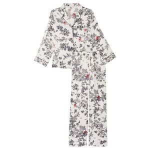 VICTORIA'S SECRET Satin Long Pajama Set
(NWT)
White Porcelain Toile Size XL
